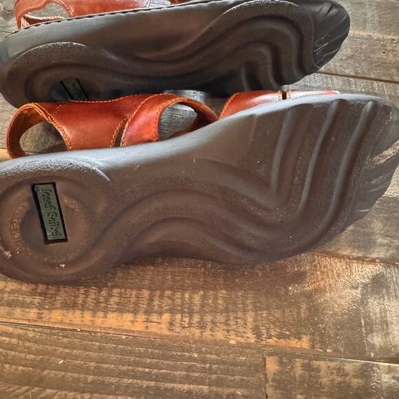 Women's Josef Seibel Sandals Brown Leather Size 8-8.5 US; 39 EU - Picture 5 of 11